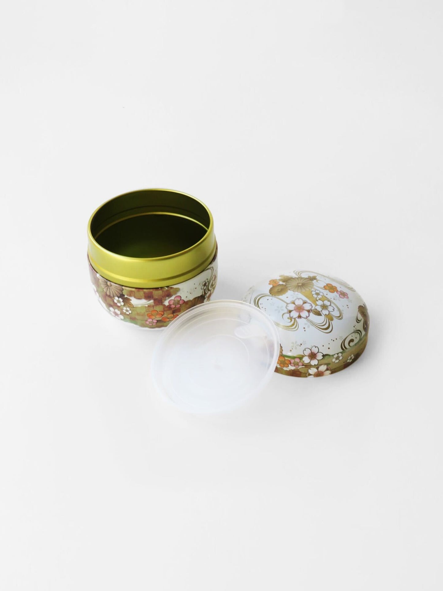Tea Caddy - White Chrysanthemum