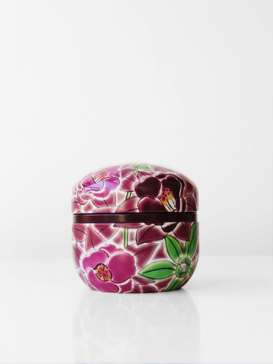 Tea Caddy - Pink Camellia