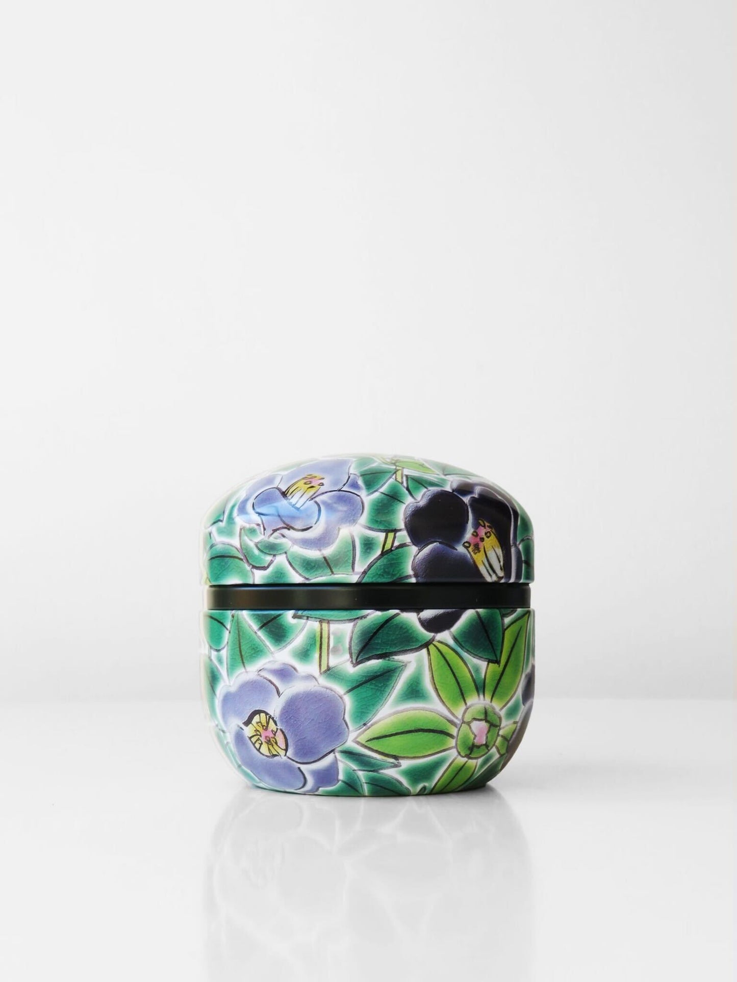 Tea Caddy - Blue Camellia